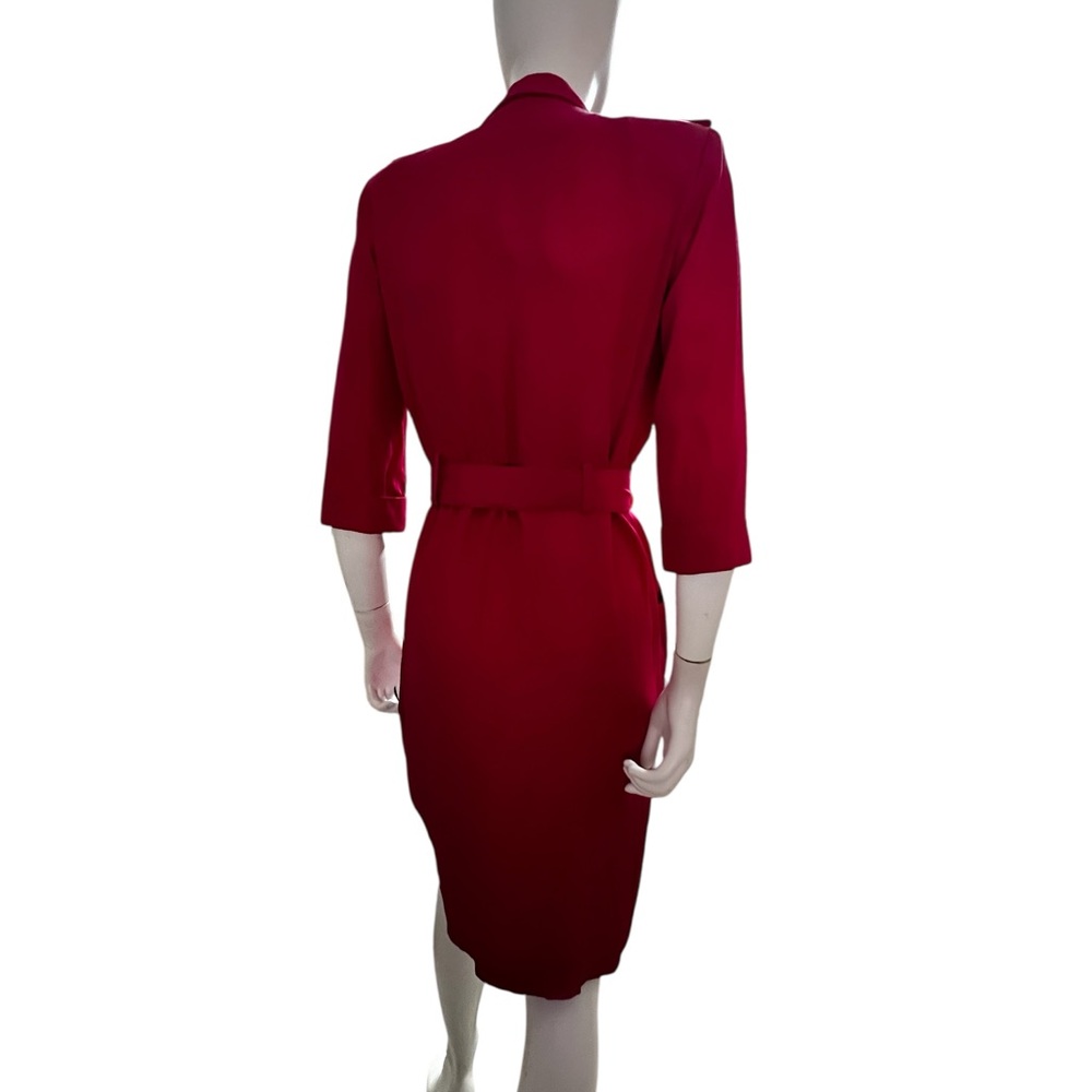 ✨S.L. Petites Hot Pink Belted Shirt Dress - Picture 5 of 9